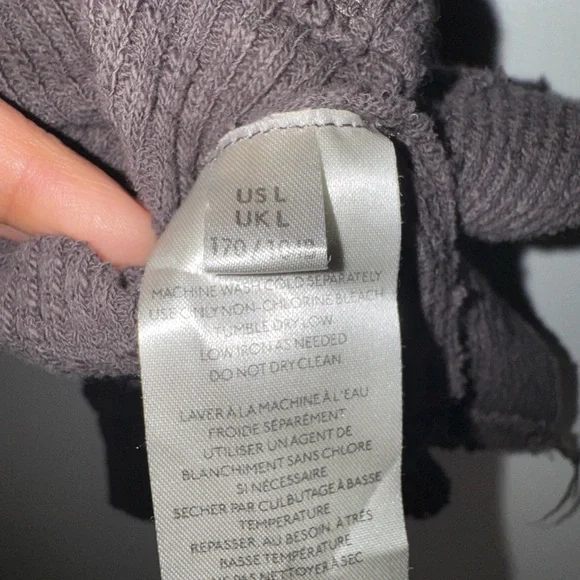 Free People We The Free Moon Daisy Thermal Pullover Horseshoe Large Sweater - Picture 4 of 12